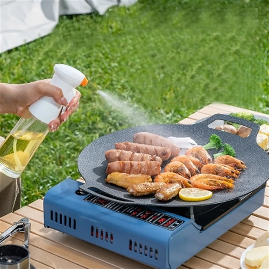 1PC outdoor camping household Korean round barbecue plate Maifan stone non-stick baking pan