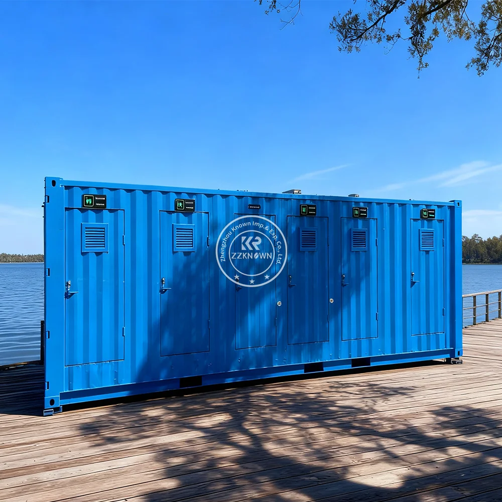 

Luxury Portable Toilet Container Shower Trailer Portable Bathroom Trailer Spacious Toilet For Recreational Area Use