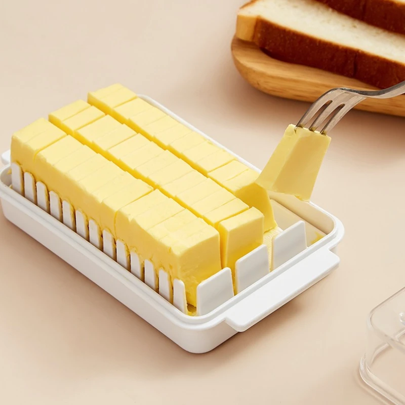 

2025 New Butter Slicer Cutter Dish Large Capacity Airtight Box Stick Slicer Container Lid for Fridge Butter Divider Storage Case
