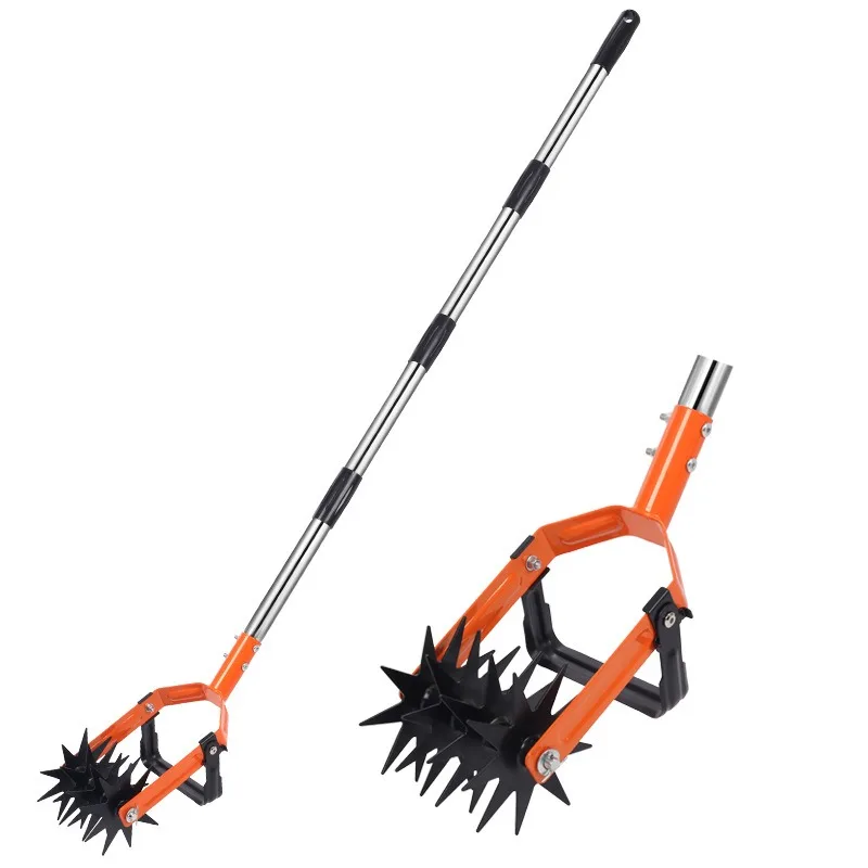 Dual Function Rotary Cultivating Hand Tool, Ground Tilling Equipment For Weed Removal, Soil Loosening And Digging