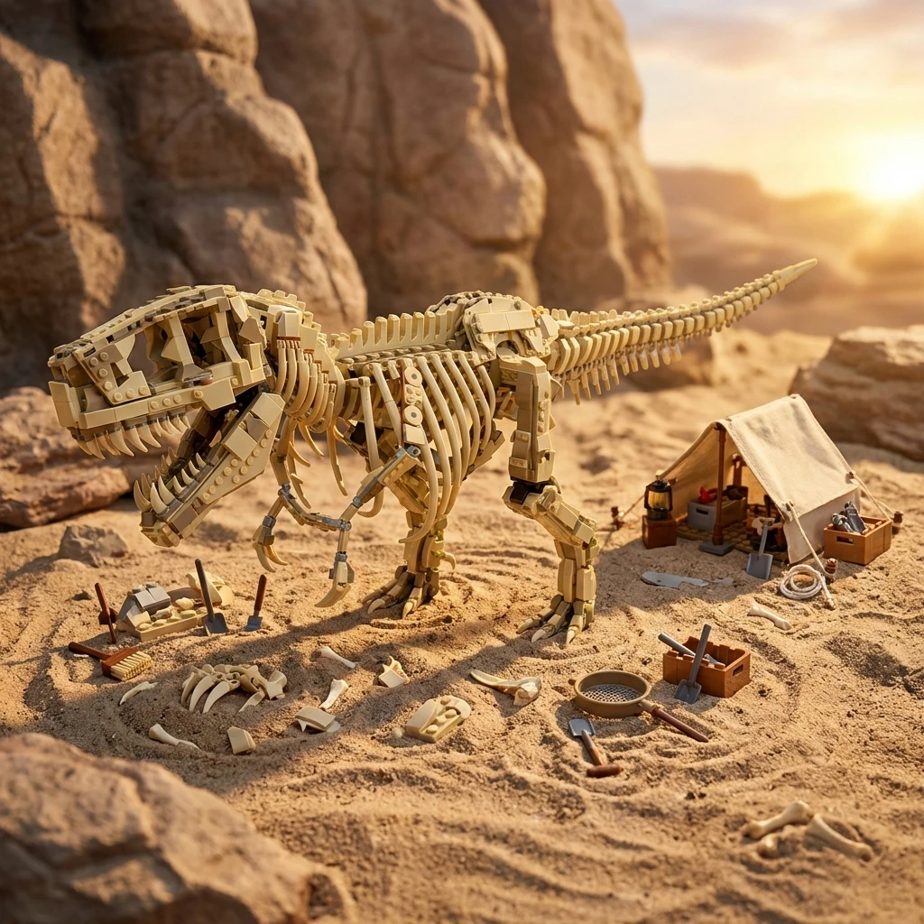 

Creative Series 3145PCS 100cm Tyrannosaurus Fossil Skeleton Building Blocks Model Home Decoration Educational Toy Birthday Gift