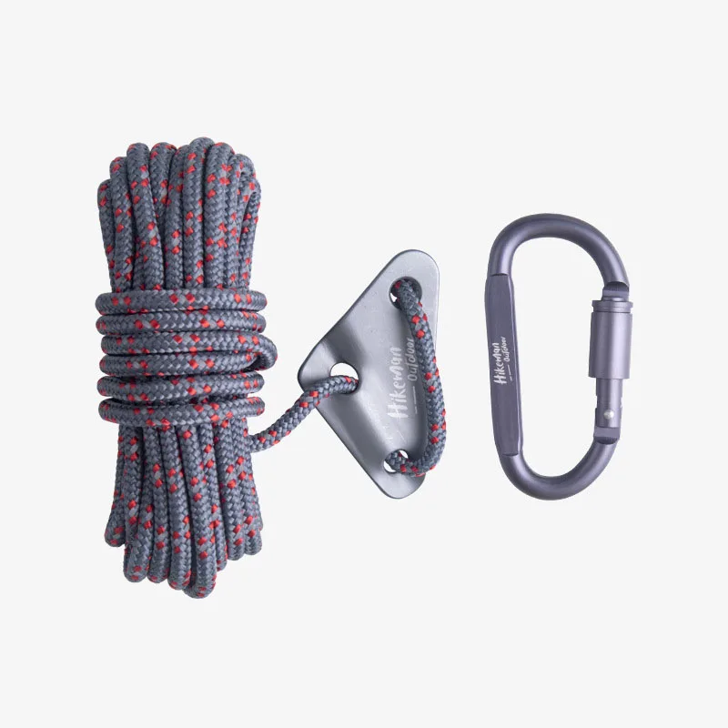 6 ミリメートル反射キャンプガイラインロープクイックリリースバックルアルミトライグライドテントタープ防風タイダウンのみ 153 グラム