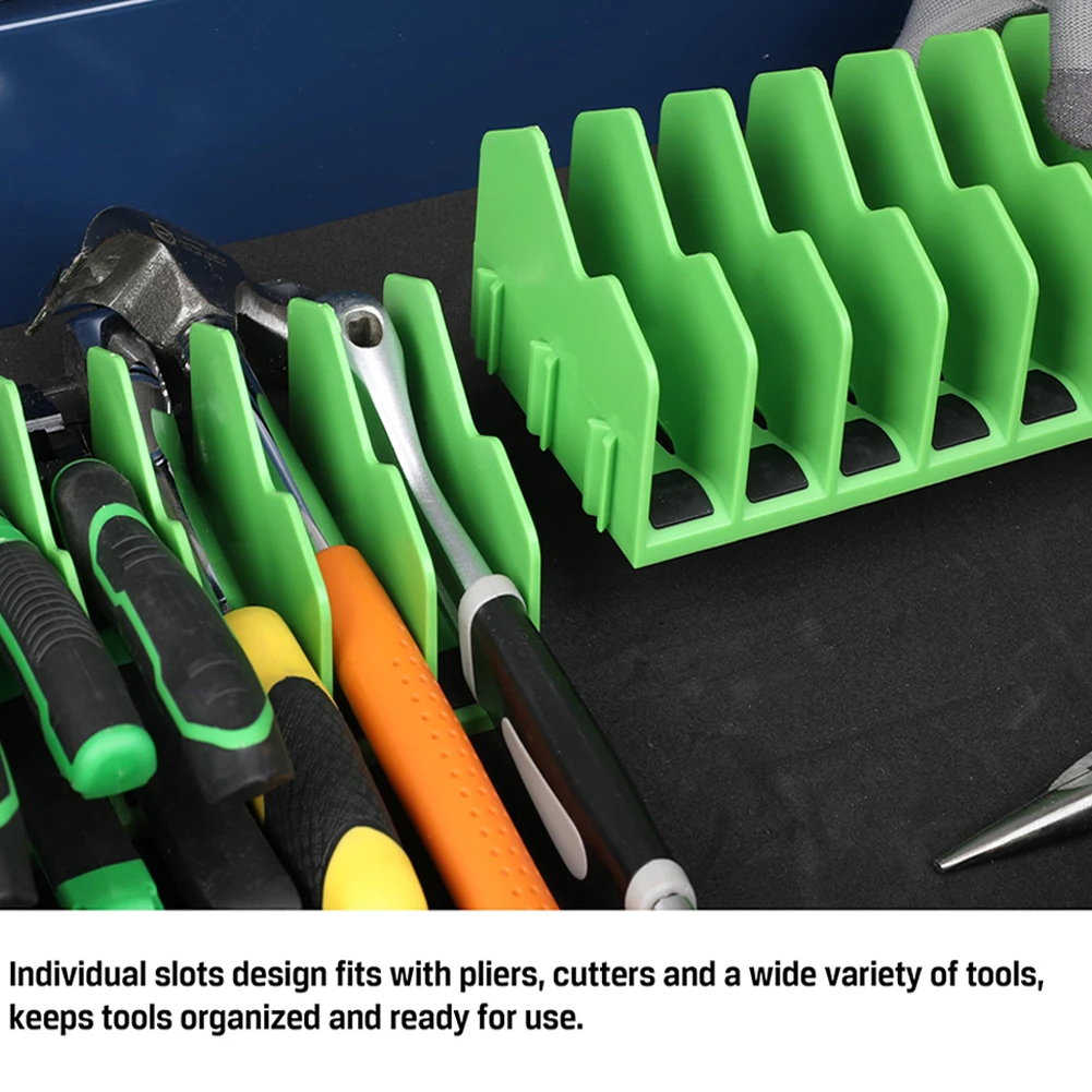 10Slot Pliers Organizer Rack Wrench Organizer Non-Slip Keep Pliers Organized in Tool Drawer Toolbox Widget Tool Storage Shelf