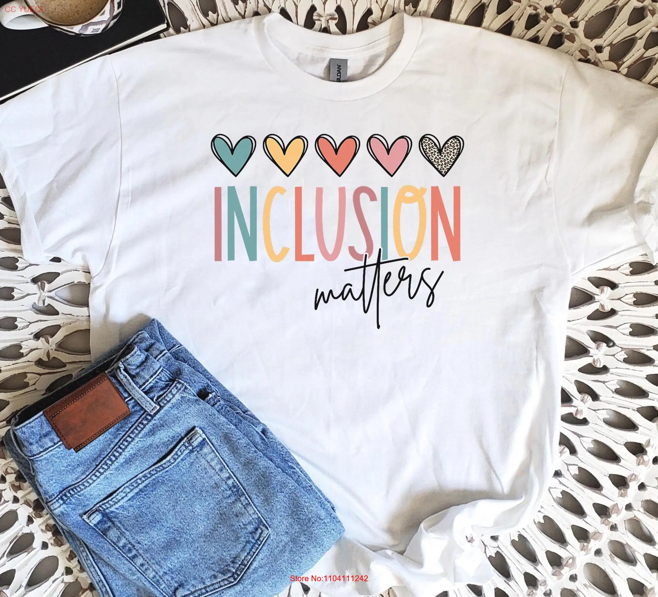 Inclusion Matters Special Education Neurodiversity T Shirt Teacher Mom Is My Love Language long or short sleeves