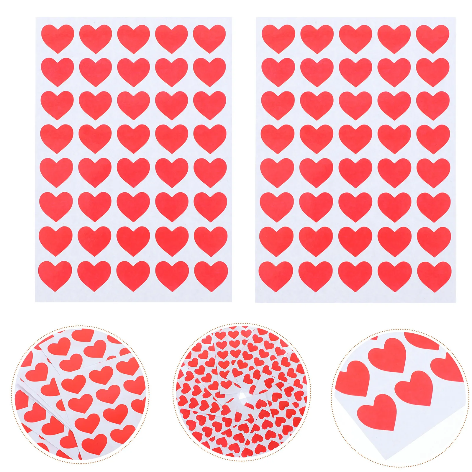 

8 Sheets Adorable Reward Stickers Small Heart Stickers for Teachers Classroom Kindergarten Decorative Multi-Function Heart