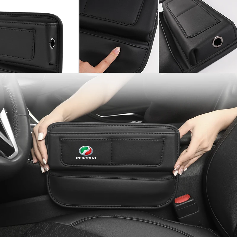 Multi-functional Car Seat Leather Storage Box Organiser Accessory For Perodua Axia Bezza Myvi Alza Ativa Aruz 3