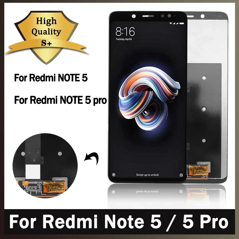 

ЖК-дисплей 5,99 "для Xiaomi Redmi Note 5 Pro MEI7S MEI7, сенсорный экран с рамкой для Redmi Note 5, сменный ЖК-дисплей, оригинал