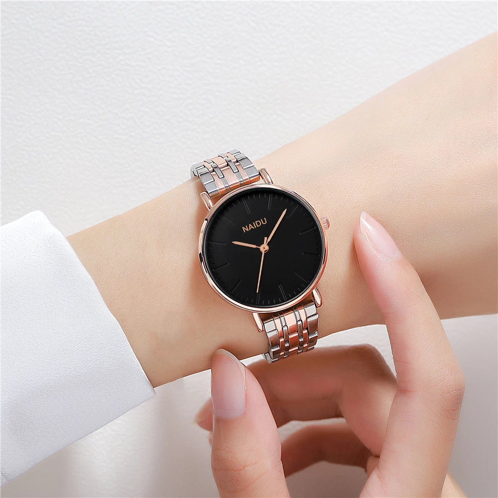 fashion simple steel band quartz women dress watch