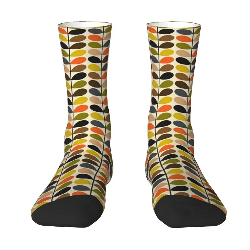 Orla Kiely Men Women Crew Socks Unisex Funny Scandinavian Multi-stemmed Flower Spring Summer Autumn Winter Dress Socks