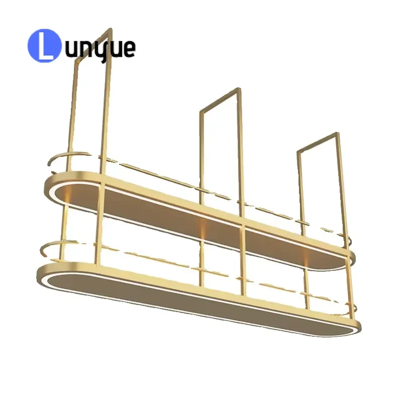 Wall Mounted Iron Wine Glass Rack with LED Bar Bottle Holder Modern Kitchen Display Shelf Panel Design Home Furniture Storage