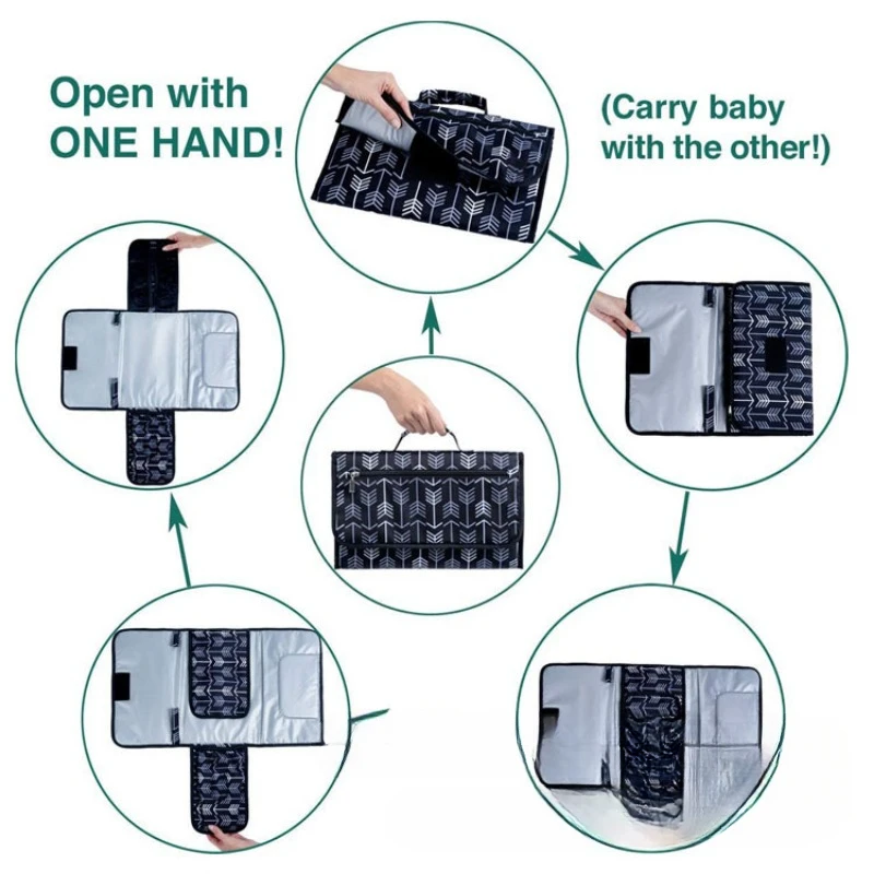 Складная пеленка для новорожденных, детский дорожный портативный подгузник для новорожденных, сумка для матери и младенца
