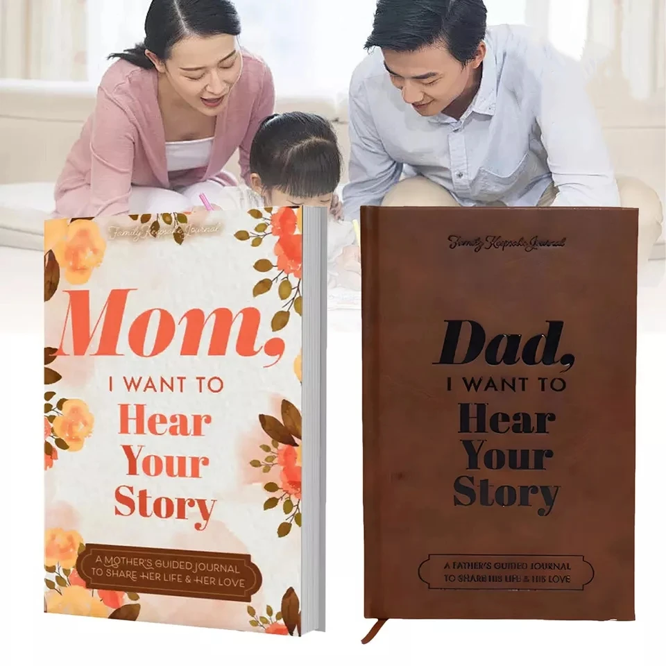 Mom, I Want To Hear Your Story Dad Mom Leather Memory Books A Father\'s Guided Journal To Share His Life Memory Books