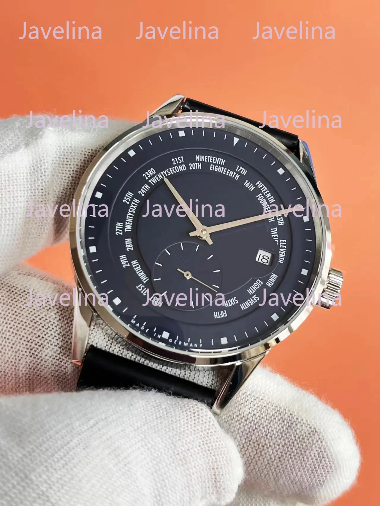 Bauhaus Style Automatic Mechanical Watch: 3D Dial with Calendar, World Time Function, and High - end Sapphire Crystal