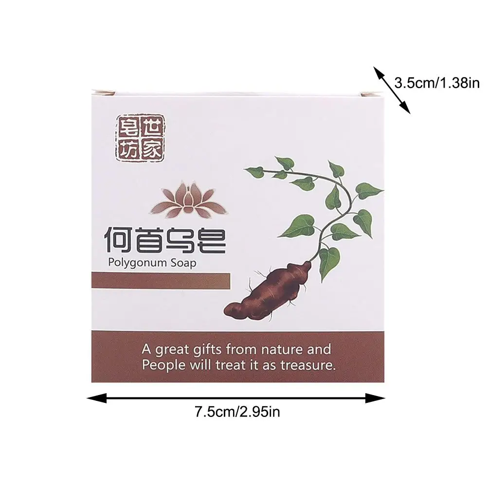 100g Polygonum Multiflorum Black Solid Shampoo Fast Effective Restores Hair Qualit Color Strengthen Nourish HairRoots Care Scalp