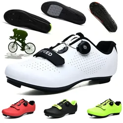 Men's and Women's Cycling Shoes, Mountain Bike Lock Shoes, All Season Hard Soled, Breathable, Sports Assisted, Road Racing Shoes