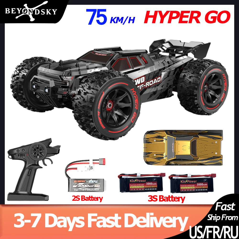 HYPER GO 75km/h MJX 14209 14210 V2.0 1/14 RC Car Brushless 2.4G Remote Control 4WD Off-road Racing RC Truck Electric Hobby Toy