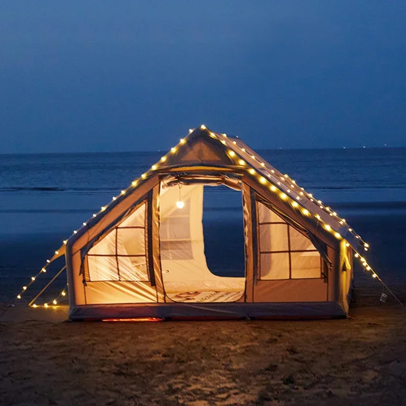 6 أمتار مربعة نفخ الخيام الأشعة فوق البنفسجية حماية مقاوم للماء منزل الهواء خيمة قابلة للنفخ للتخييم في الهواء الطلق