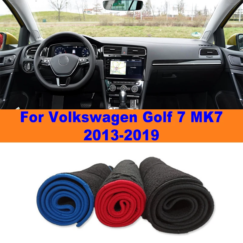 

Anti-Glare Dashboard Cover Dash Mat Non-Slip Sun Shade Pad Interior Protector For Volkswagen Golf 7 MK7 2013-2019 2014 Car Parts