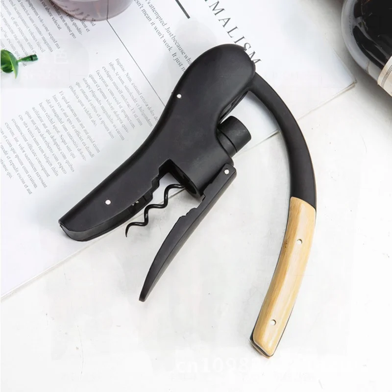 

Открывалка для бутылок вина с гусиной головкой и ручкой из массива дерева, варианты бамбука и ореха, портативная и прочная открывалка для вина на каждый день