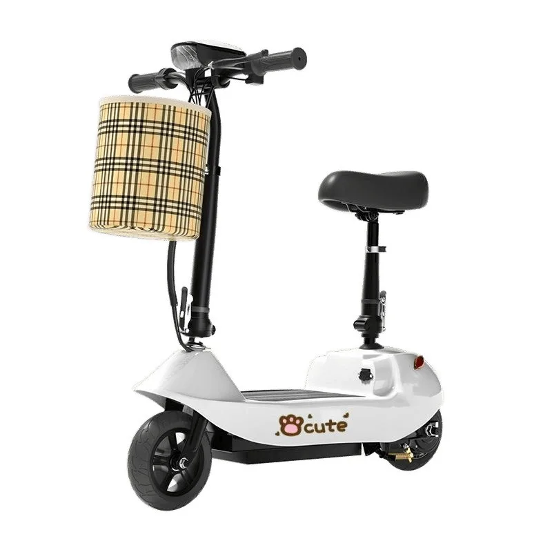 

Small mini battery car electric two-wheeled leisure adult scooter electric car travel portable folding