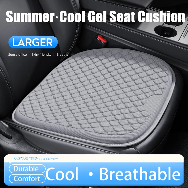 

TPR Cooling Gel Car Seat Cover Thick Breathable Honeycomb Gel Seat Cushion with Anti-Slip Cover Constant Temperature Seat Cover