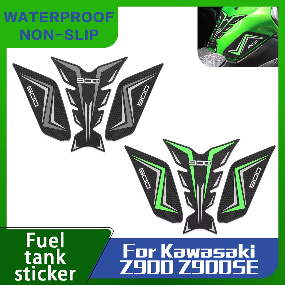 For Kawasaki Z900 Z900SE Z 900 SE 2025 Motorcycle Tank Pad Protector Stickers Decal Non-slip Side Fuel Rubber Accessories