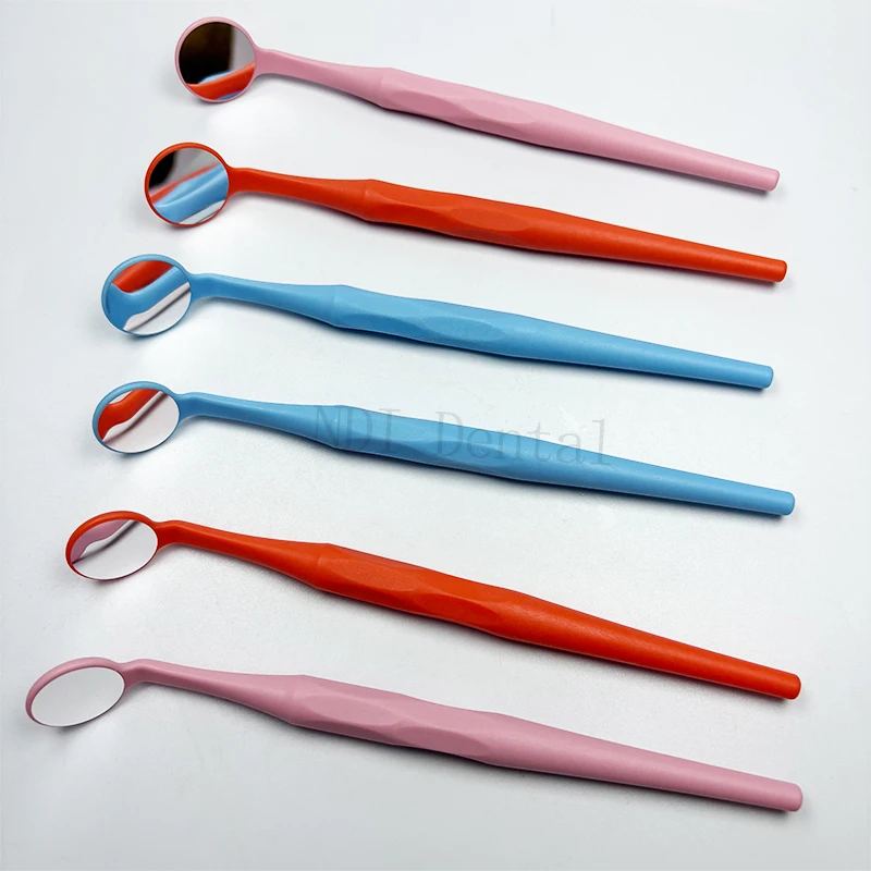 5pcs/Box Dental Mouth Mirrors With Handle Autoclavable Oral Mirror Handle Design Anti-Fog Coating Dentistry Tools