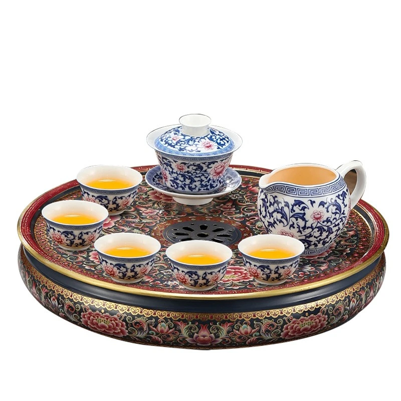 

Brewing table tea tray, tray round new Chinese style