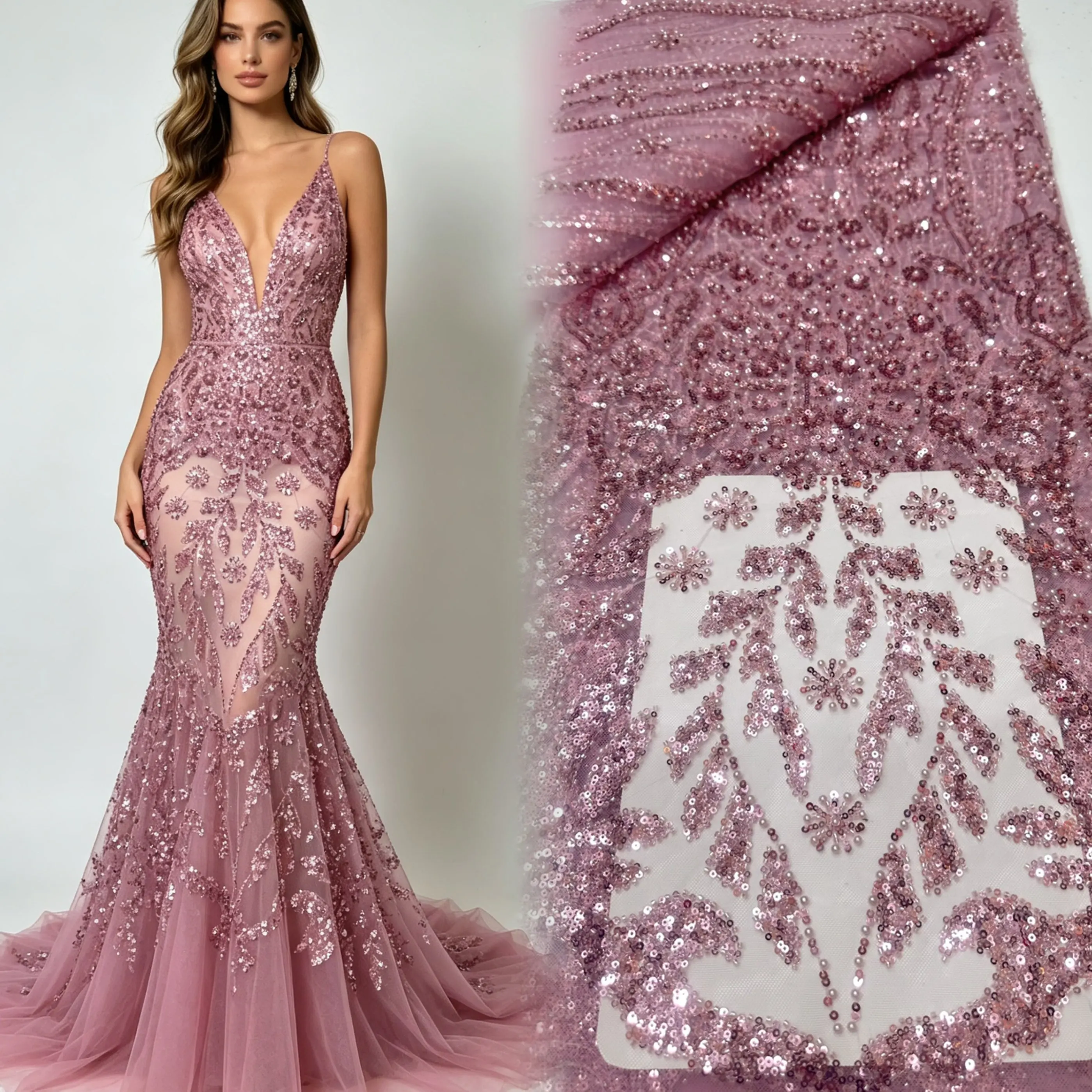 5yards-african-sequins-beaded-groom-lace-fabric-high-quality-french-tulle-lace-fabric-2025-embroidery-nigerian-lace-fabrics
