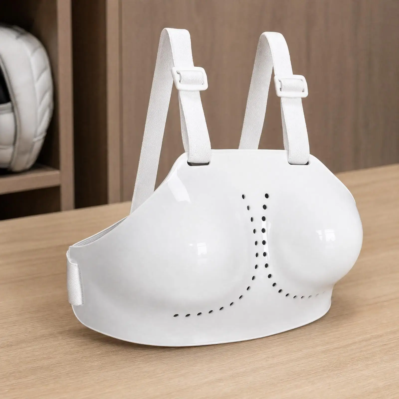 Fencing Chest Guard for Women PC Hard Shell Breastplate with Hook and Loop Fasteners Durable Protective Gear for Female Fencers
