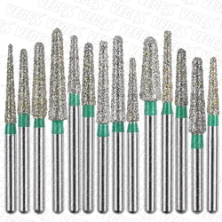 Tr tipo grosso dental diamante burs fg alta velocidade bur 1.6mm odontologia morangos brocas ferramentas dentista 10 pçs