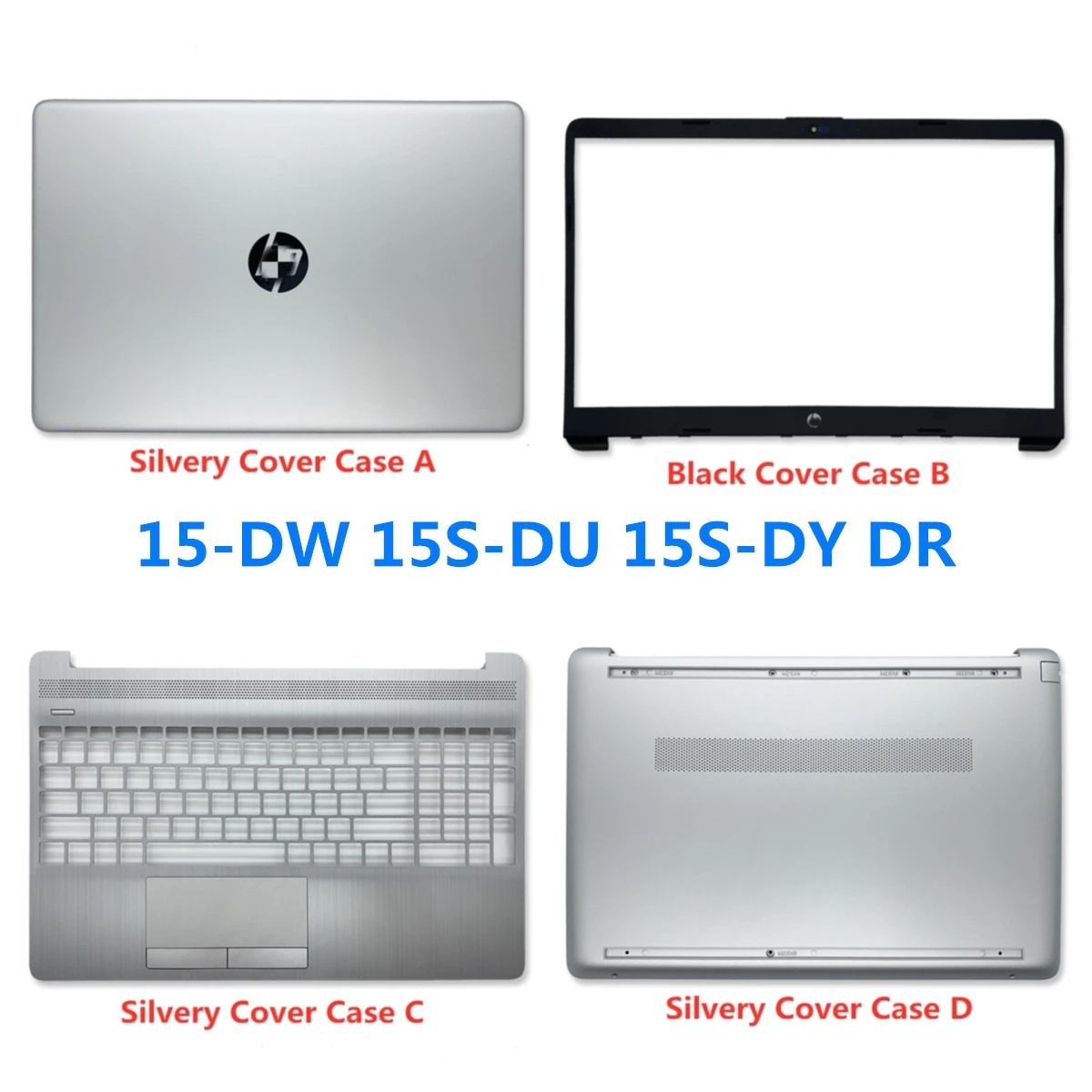 كمبيوتر محمول جديد ل HP 15-DW 15S-DU 15S-DY DR محمول LCD الغطاء الخلفي للقضية/الجبهة الحافة/Palmrest/أسفل/المفصلي