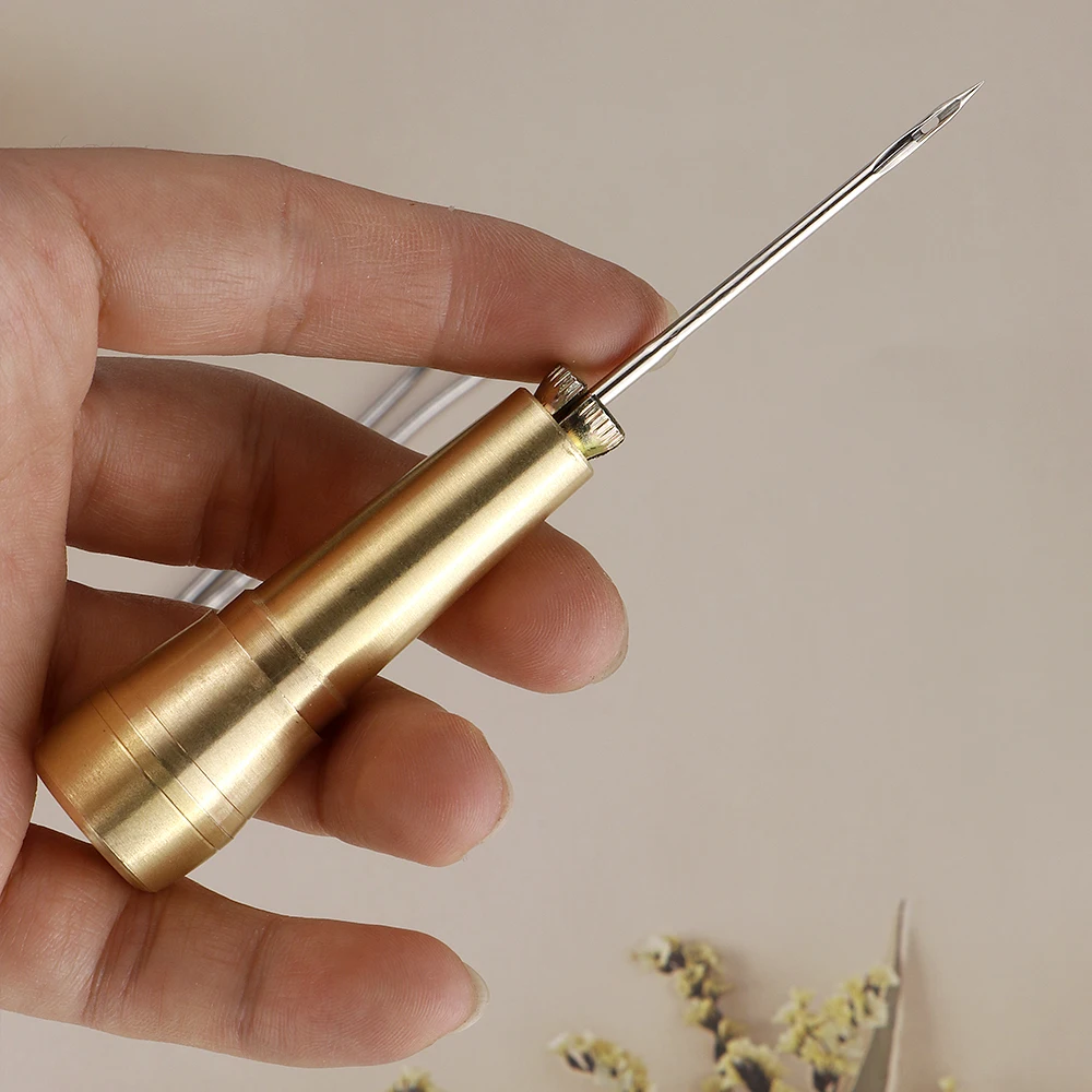 Canvas Leather Sewing Awl Need - Leatherwork Needles ulasan dan harga