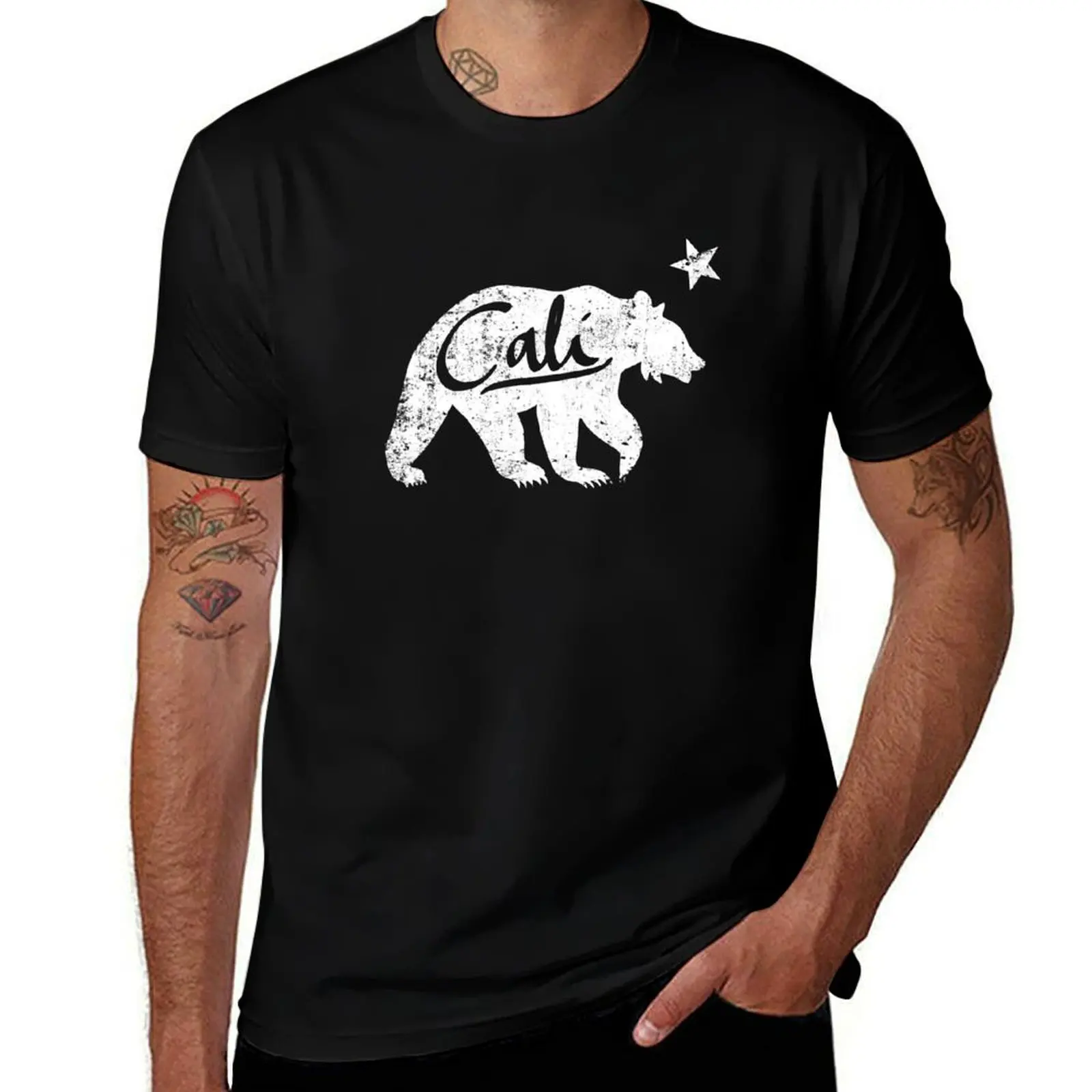 Футболка Cali Republic Bear, повседневная легкая футболка с коротким рукавом.