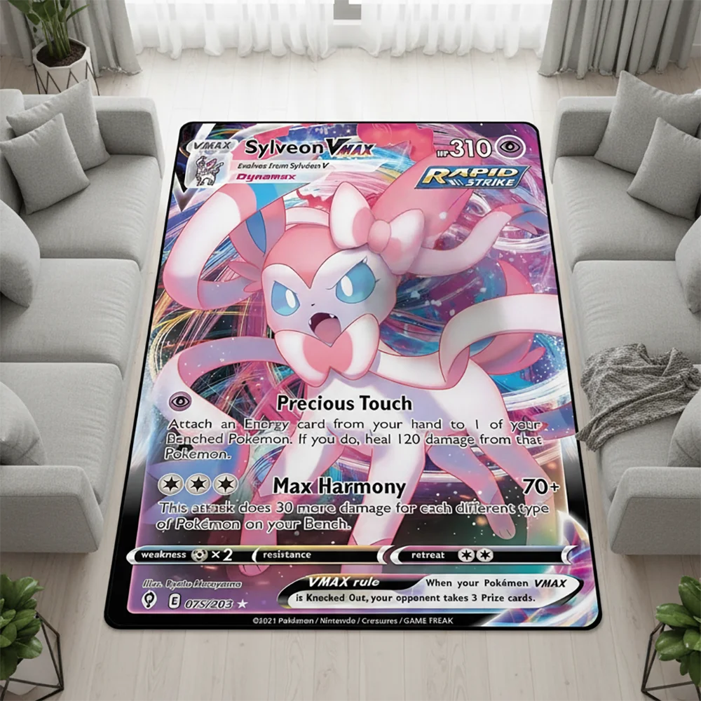 

Pokémon Anime Rug Gengar Kirby Sylveon VMAX Rug Unique Design,Pet Mat,Soft Floor Mat,Soft Decorative Blanket,Game Mat