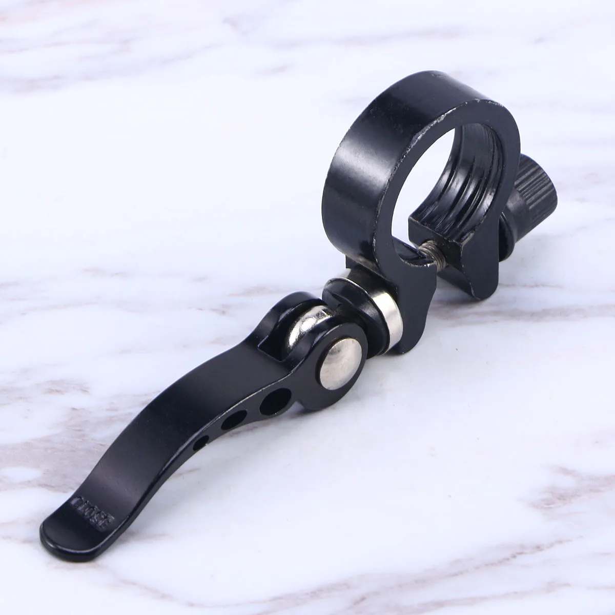 

28.6mm Quick Release Seatpost Clamp Aluminum Alloy Cycling Accessory Tool Free Adjustment Road Bike Black Bike Seatpost Clamp