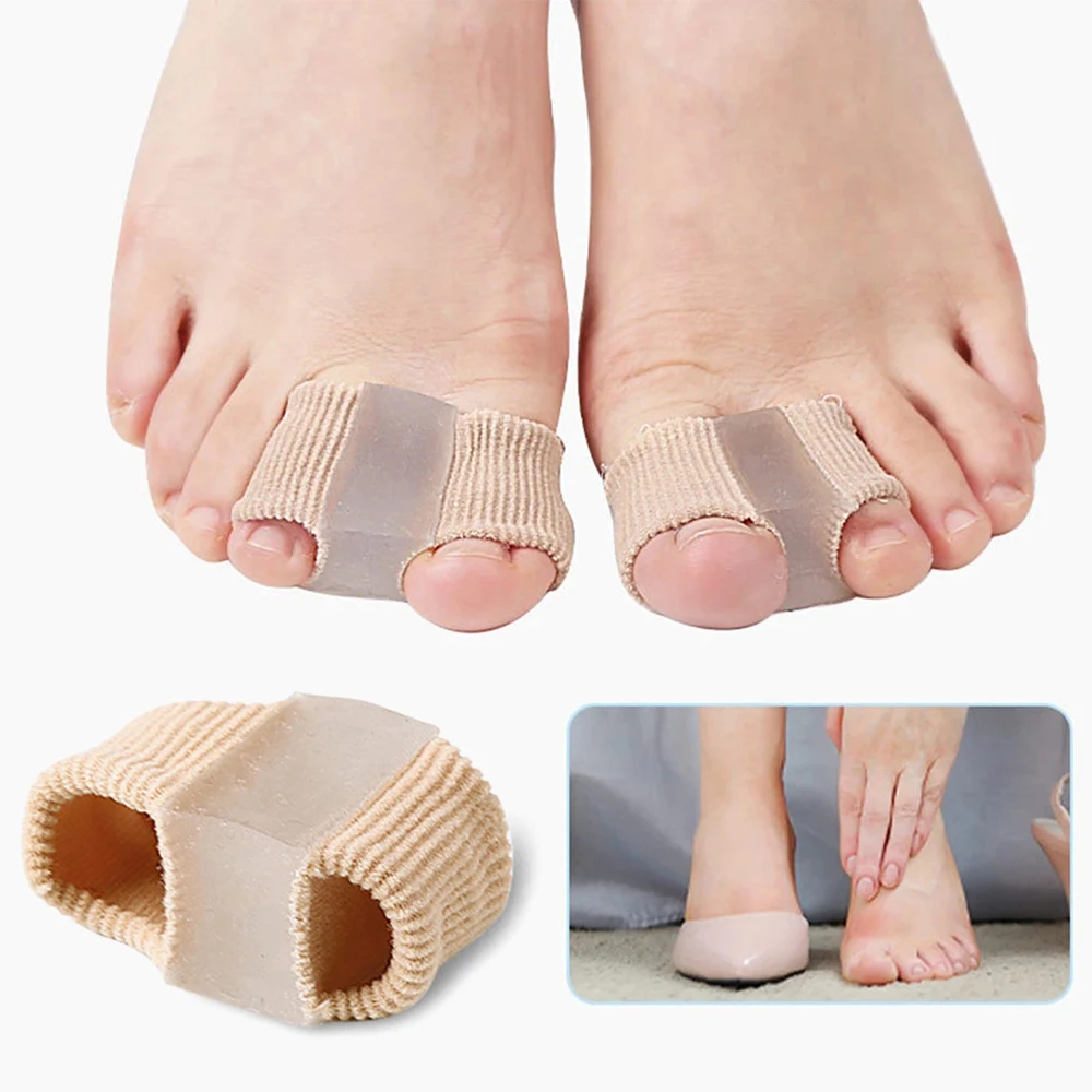 1PC Simple Double Hole Bunion Corrector Silicone Big Toe Separator Daily Hallux Valgus Correction Orthopedic Pedicure Care Tool