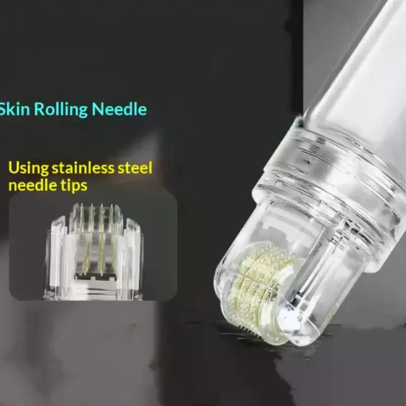 128 Pins Derma Roller Microneedle Skin Care Device Seal 0.25mm Brow Hair Scalp Serum Applicator