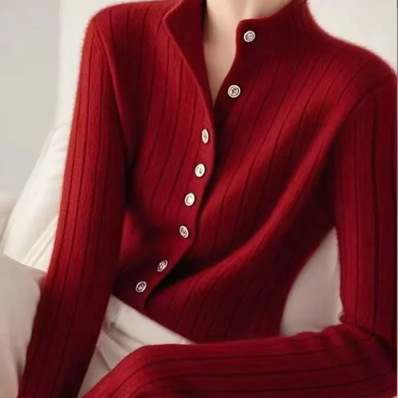 2025년 가을 겨울 신상 니트 가디건 여성 스웨터 루즈핏 긴팔 캐주얼 올매치 스웨터 재킷 여성 니트웨어 탑