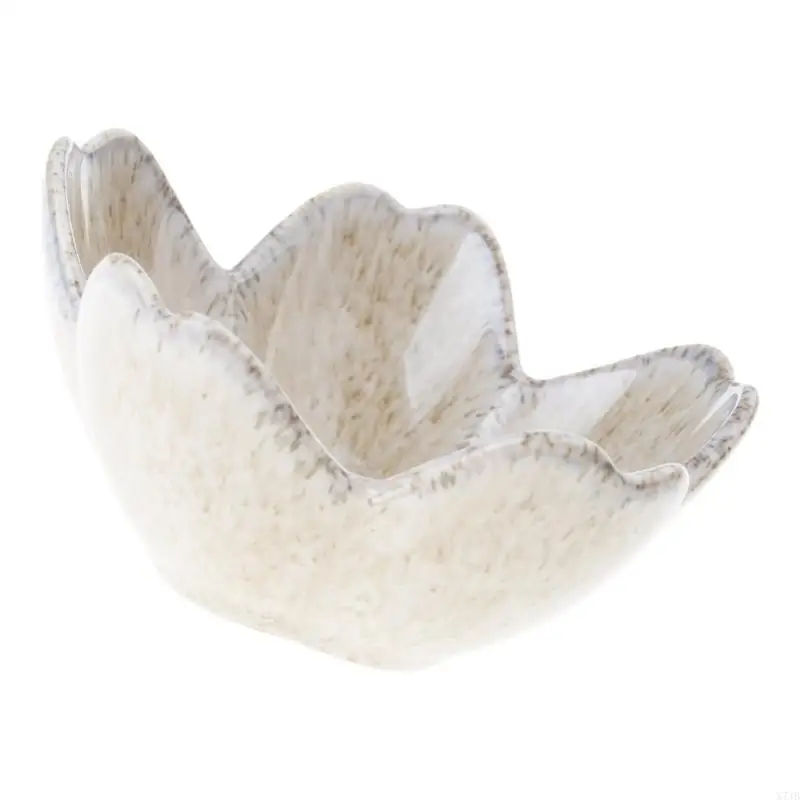 Stylish Ceramic Jewelry Holder With Flat Base Elegant Small Trinket Dish For Wedding Decoration And Daily Use