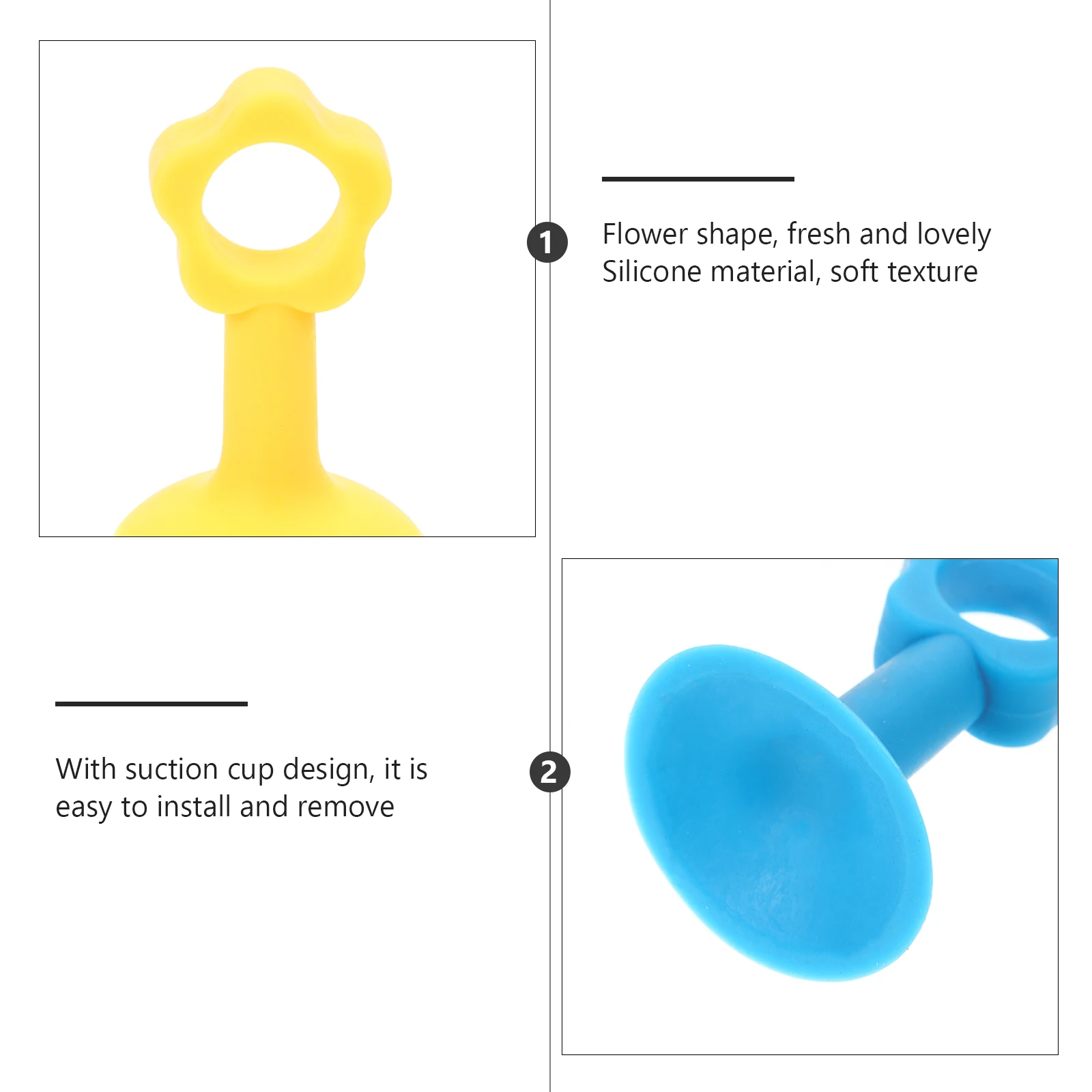 

16 Pcs Door Suction Block Doorstops for inside Anti-collision Knobs Punching Silica Gel