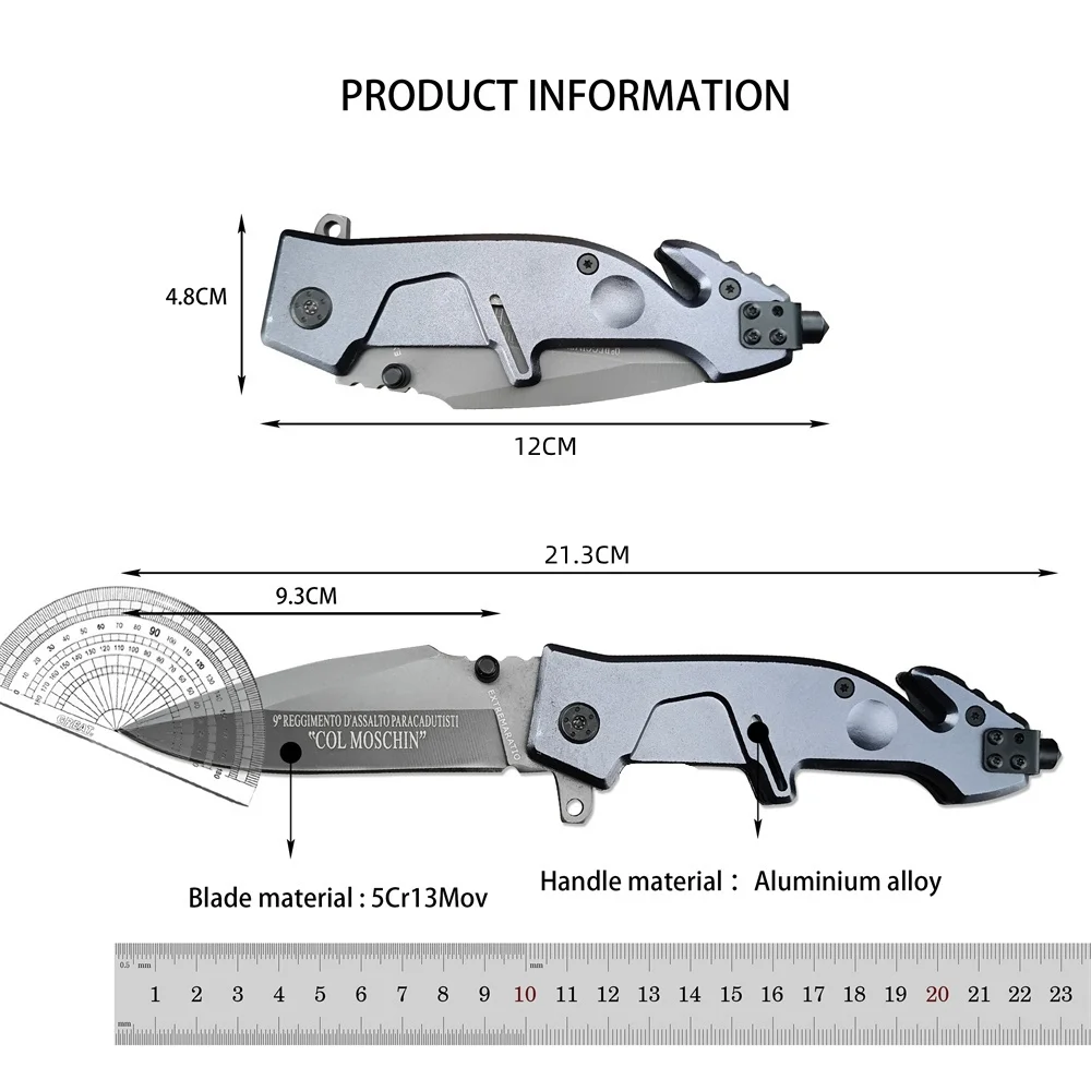 TOPS MF2 Pocket Flipper Assist Folding Knife 5Cr13Mov Blade Aluminum Alloy Handles Utility Tactical Knife Military EDC Tool