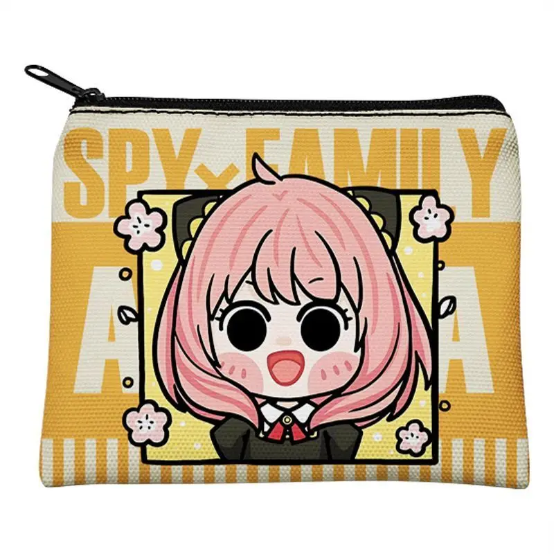 Spy X Family Anime Fan Merchandise Canvas Coin Purse Bag Aniya Lloyd Joel Portable Storage Anime