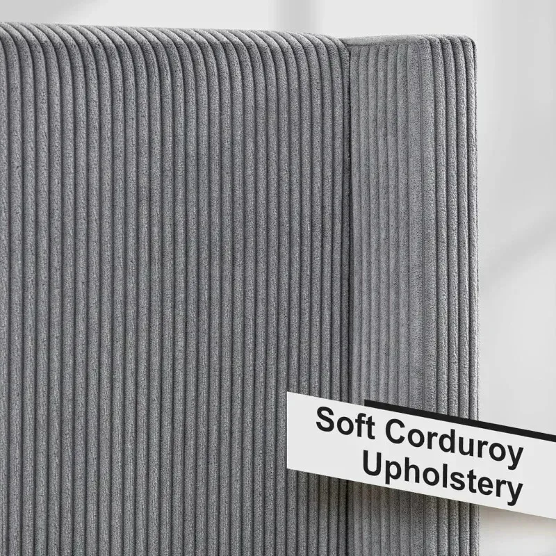 QAZ8-HOWE إطار منصة منجد بحجم كوين. سرير مع لوح رأسي 50.8 بوصة. سروال قصير/ساق من الخشب الصلب/لا حاجة إلى صندوق زنبركي $X #4