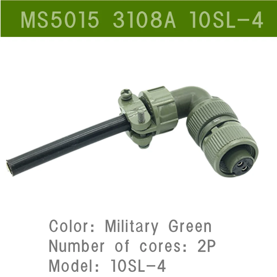 10SL Military mil5015 Series Industrial Round Connector ML3108A 3106A 10sl-4 10sl-3 2P 3P