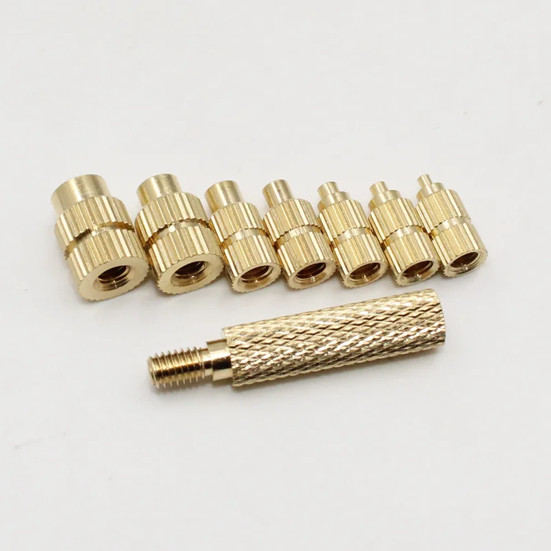 Hot Melt Nut Implant Machine Copper Nut M2 M3 M4 M5 M6 M8  Heat Melt Insert Nuts Soldering Iron Tip for 3d Printing Plastic Kit