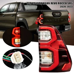 Left/Right Side Red Tail Lamp For Toyota Hilux Revo Rocco SR5 Pickup 2020 2021 2022 Rear Tail Light Brake Lamp with Wire Harne