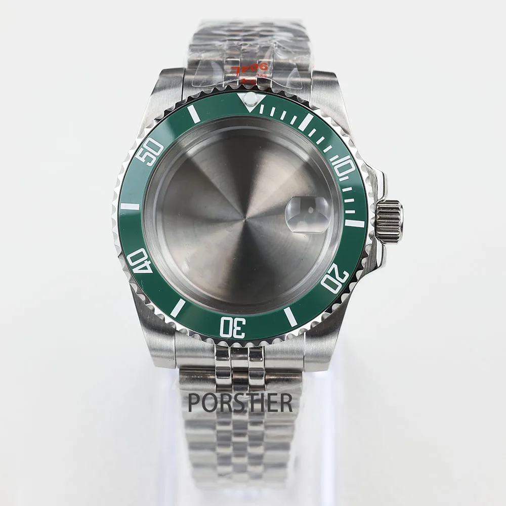 40mm Watch Case 904L Stainless steel Jubilee bracelet Sapphire Glass for Seiko NH34 NH35 /36 Movement GMT Yacht-Master Cases image 3