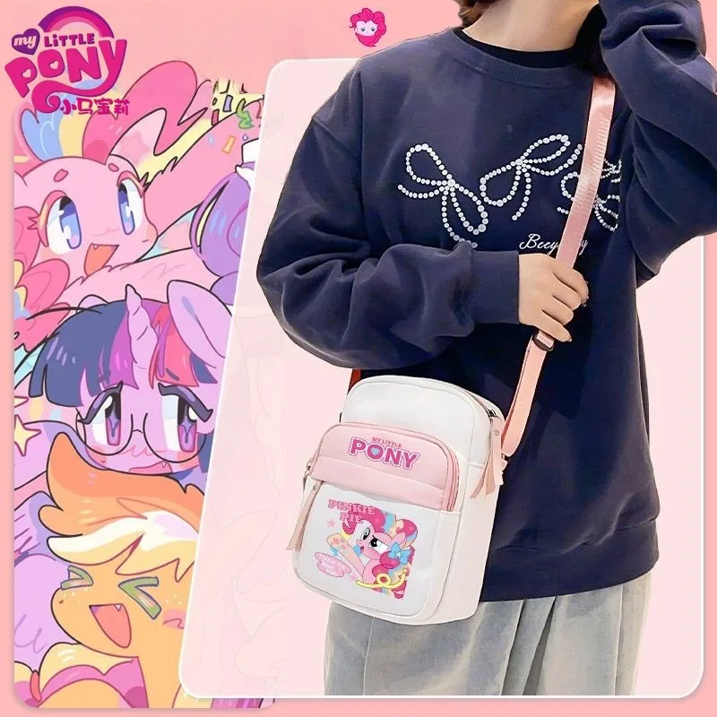 Bolso cruzado My Little Pony con bonito dibujo de Twilight Sparkle pinkie tarta para hombres y mujeres, mini bolso versátil de alto valor a la moda