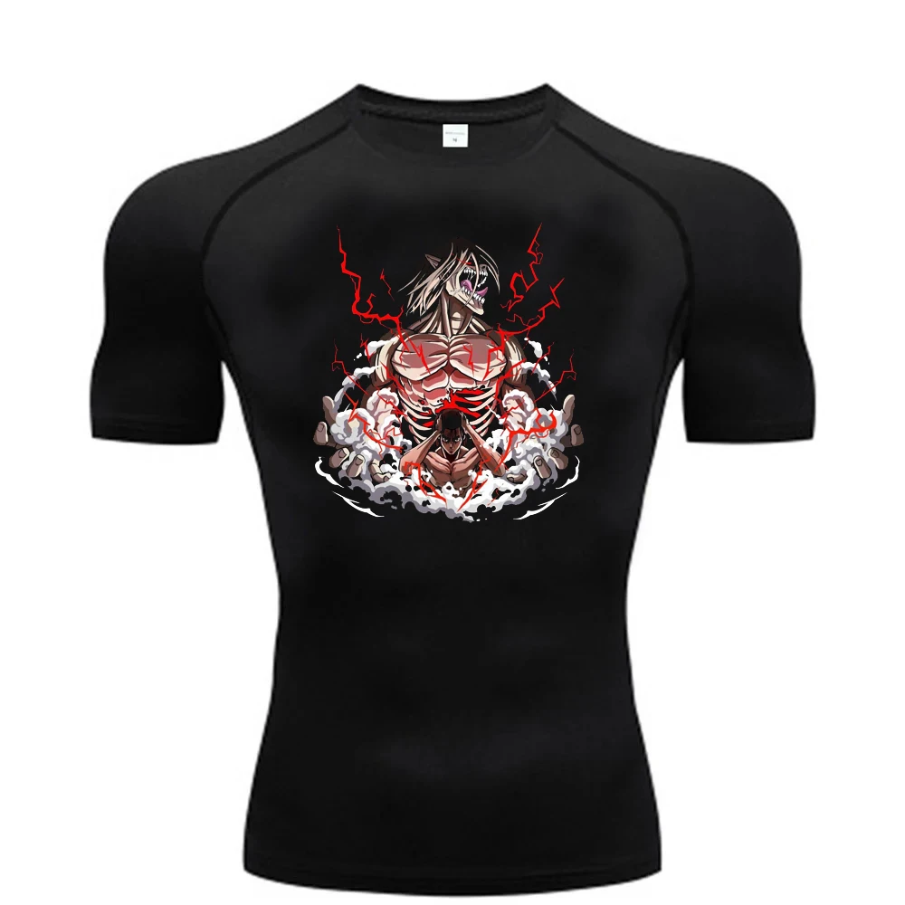 Attack on Titanic t-shirt Quick-Dry Fitness graphic dollette streetwear manga baddie cheap graphic manga korean fashion